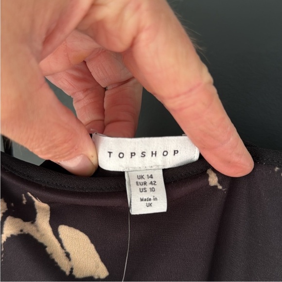 3/$14 Topshop Marble Print Stretch Mini Party Holiday Slip Dress Size: US 10 - Picture 5 of 6